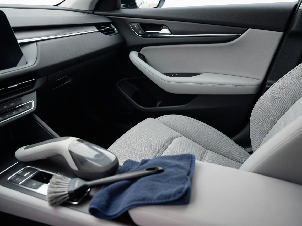 Interior dashboard and fabric cleaning